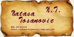 Nataša Tošanović vizit kartica